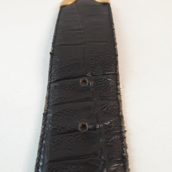 Belts by Simon Black Alligator Print Leather Belt M Glam Dressy Work - Picture 7 of 15